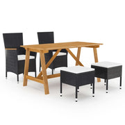 Set Mobili da Pranzo per Giardino 5 pz Nerocod mxl 117396