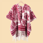 Sciarpa semplice in stile pittura a inchiostro per donna, mantello di alta moda, sciarpa invernale in cashmere