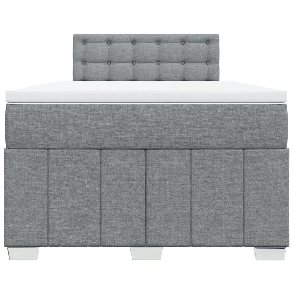 Giroletto a Molle con Materasso Grigio Chiaro 120x190cm Tessuto 3289321