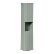 Colonna bagno ELVINA – 2 porte – H140 cm – Colore verde salvia pastello – Mobile sospeso