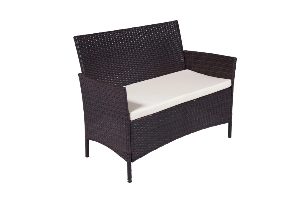 Salotto da giardino in rattan, set di divani da esterno in polyrattan marrone - Erica - RT-E09ZB