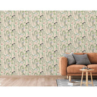 DUTCH WALLCOVERINGS Carta da Parati "Chevron" Crema e Menta 442563