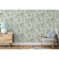 DUTCH WALLCOVERINGS Carta da Parati "Flamingo" Menta 442564