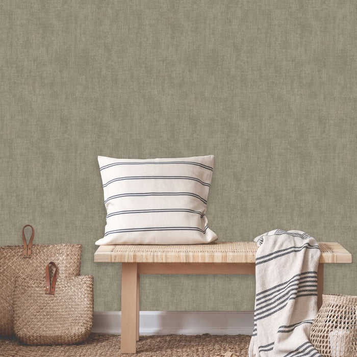 DUTCH WALLCOVERINGS Carta da Parati Semplice Grigio-Marrone 437393