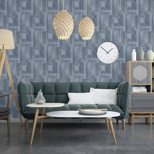 DUTCH WALLCOVERINGS Carta da Parati Wood in Grigio 442585
