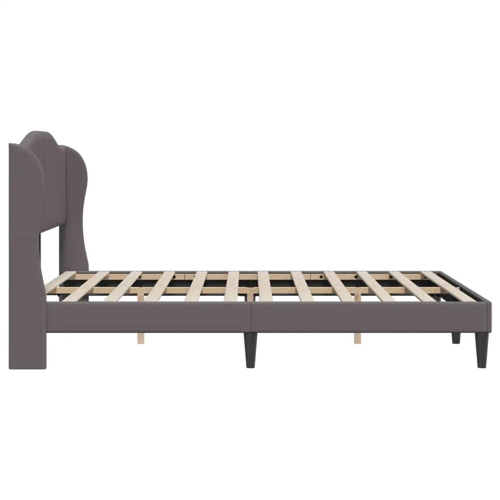 Struttura del letto con testiera Grigio 120 x 190 cm Similpelle 42027846