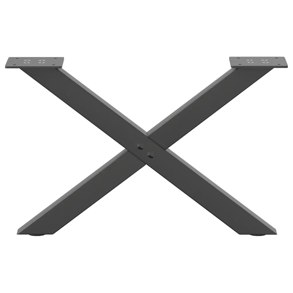 Gambe per Tavolino da Caffè a Forma di X 2 pz Antracite 60x(30-31) cm Acciaio 4012882