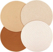 Set di 4 tappeti a rulli, tappeto antiscivolo morbido per piatti e padelle, tappeto resistente al calore per superfici di lavoro in cucina, 11 cm