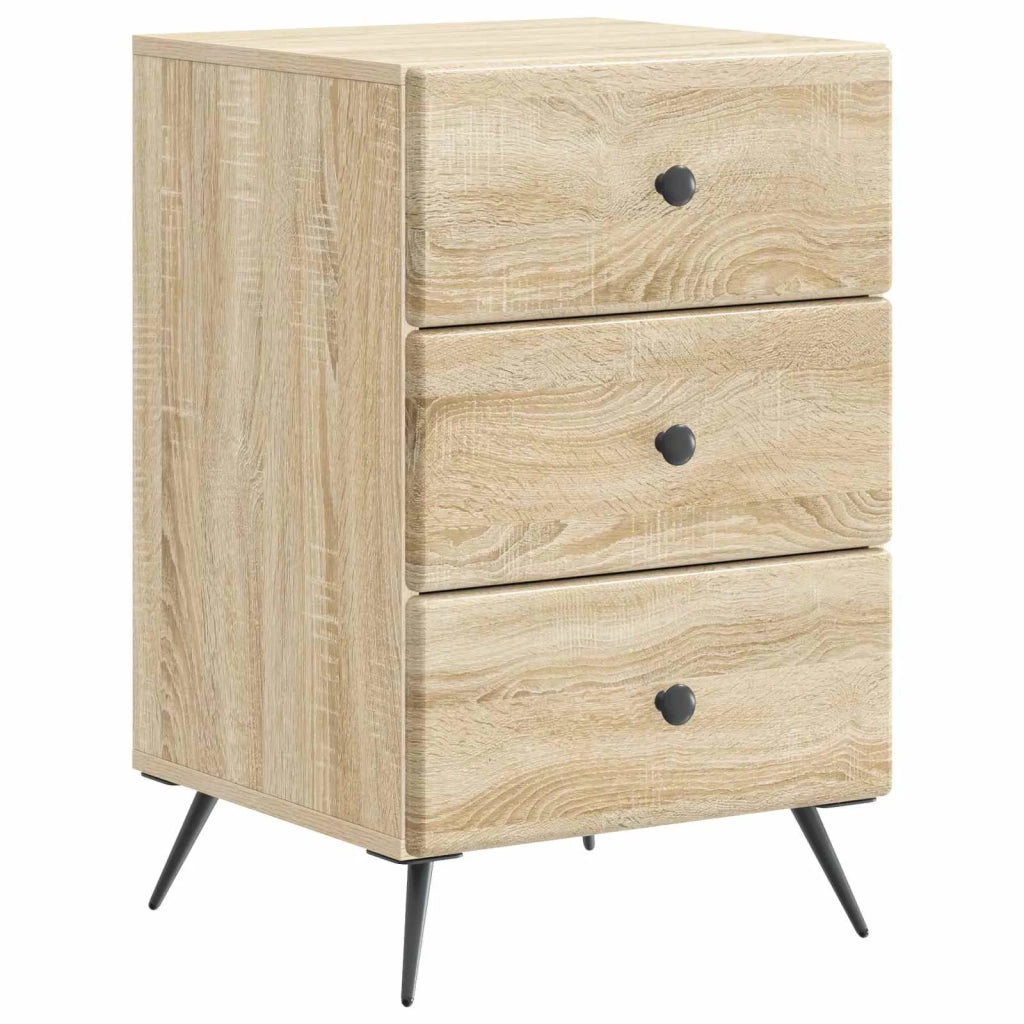 Comodino | Armadio da Notte | Mobiletto da notte con cassetto Rovere Sonoma 43 x 41 x 66,5 cm