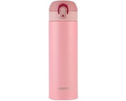 Fles termos isolato a vuoto, 480 ml, acciaio inossidabile, BPA-free, flessa termos impermeabile per sport, in viaggio, scuola, esterno, ufficio e casa (rosa)