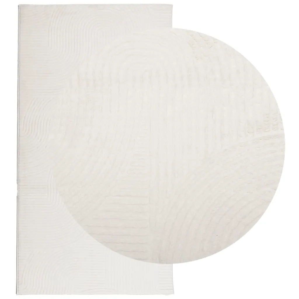 Tappeto del soggiorno | Tappeto IZA a Pelo Corto Aspetto Scandinavo Crema 80x150 cm