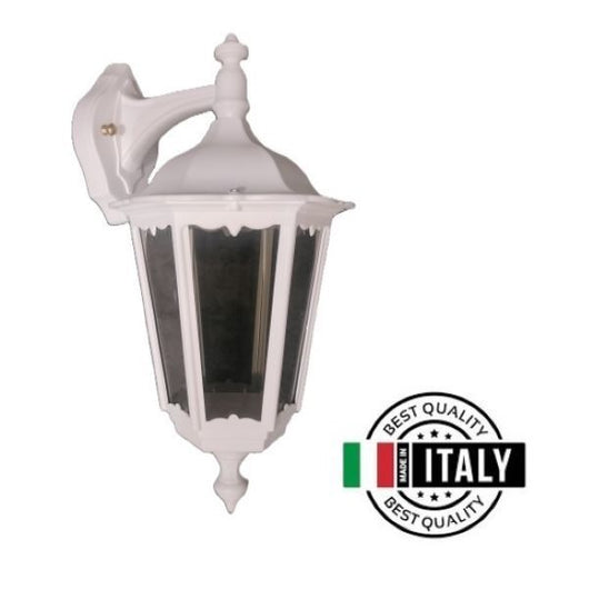 APPLIQUE DA PARETE LANTERNA DOWN BIANCA DA ESTERNO 1XE27 FIRENZE MORETTI