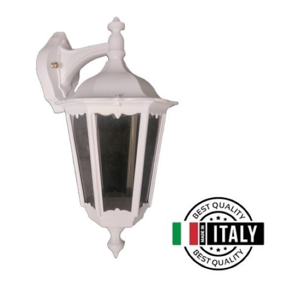 APPLIQUE DA PARETE LANTERNA DOWN BIANCA DA ESTERNO 1XE27 FIRENZE MORETTI