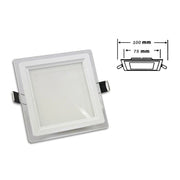 Trade Shop - Pannello Led Slim Incasso Bordo Vetro Quadrato 6w Luce 6500k 4000k 3000k P-75eq -