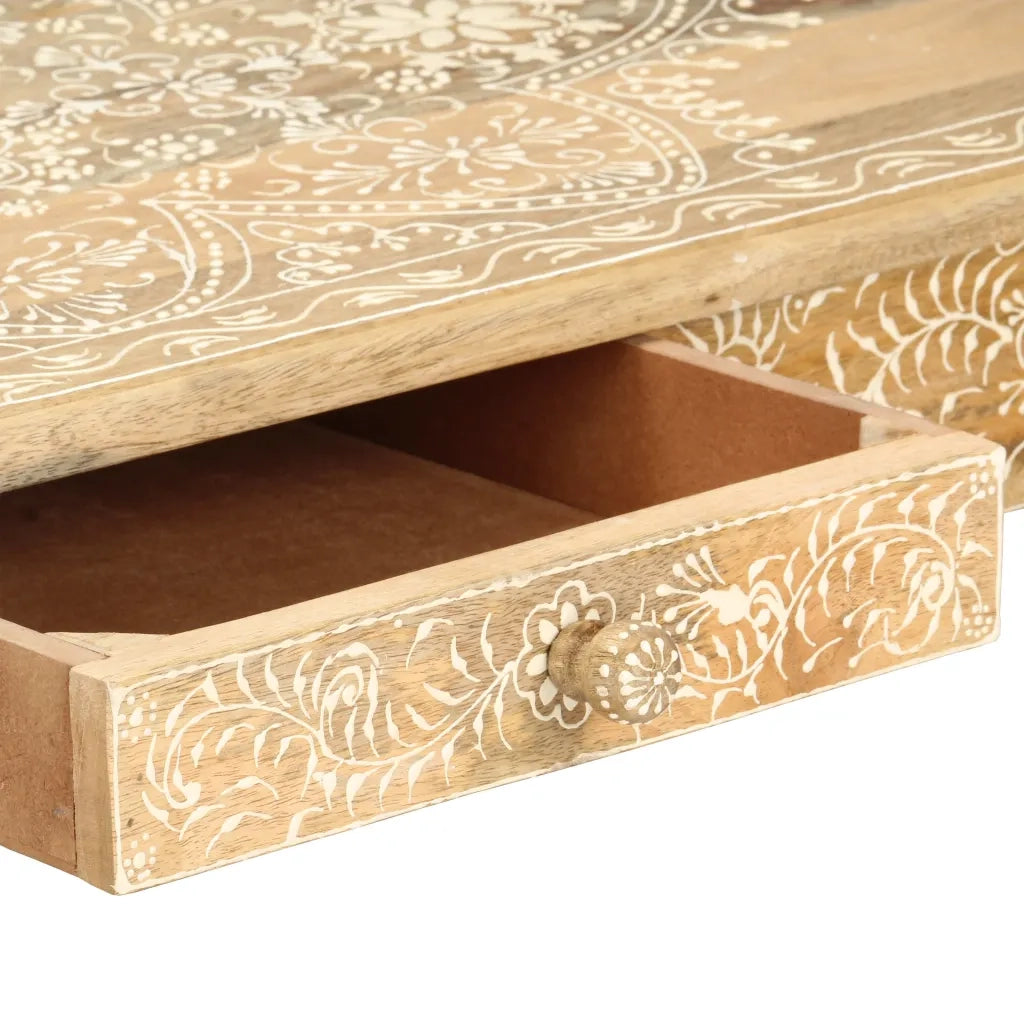 Tavolino da Salotto 110x50x45 cm Mango Massello Dipinto a Mano 286146