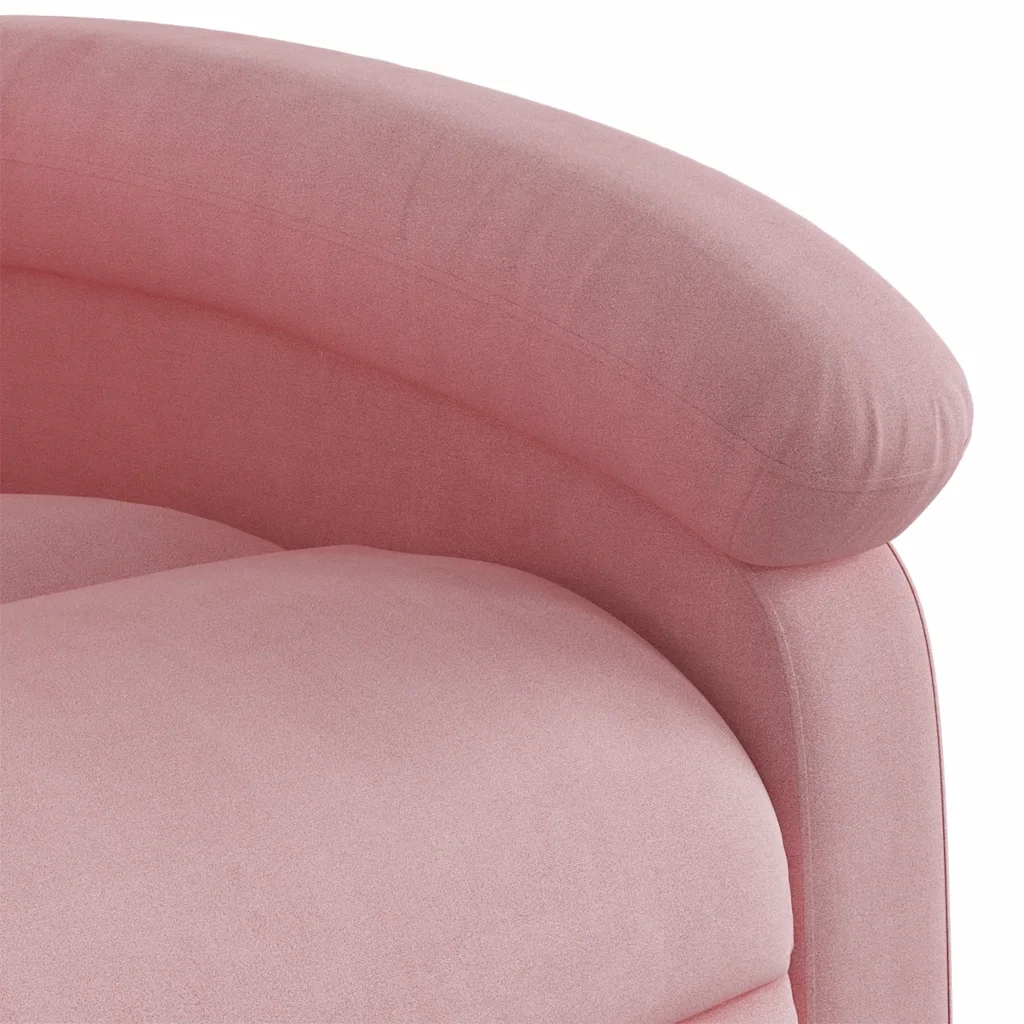 Divano Sedia-Poltrona Massaggiante Reclinabile Rosa in Velluto