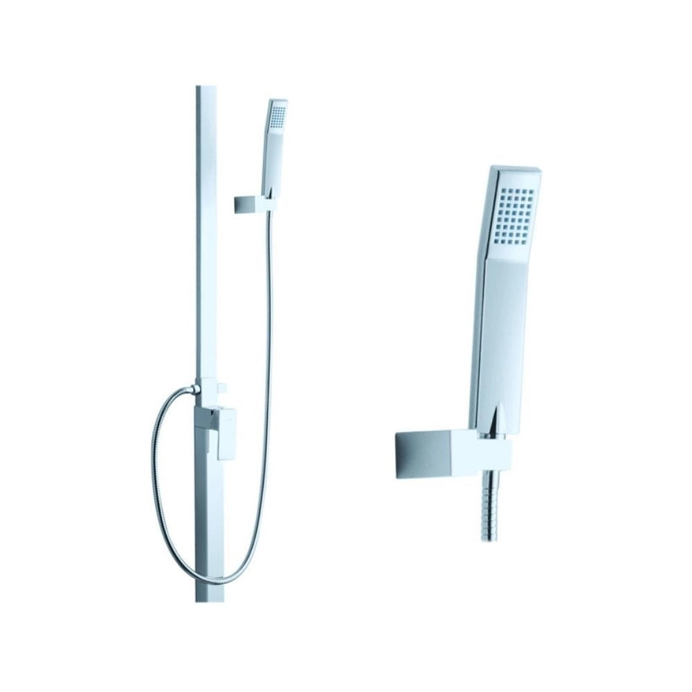 Set Colonna Doccia Soffione Doccia e Laccio in Ottone Linear Big Cromato