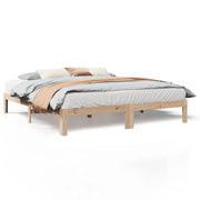 Letto matrimoniale | Letto per adulti | Giroletto senza Materasso 160x200 cm in Legno Massello di Pino