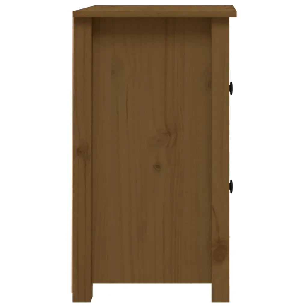 Comodino ambra 40x35x61,5 cm in Legno Massello di Pino 820952