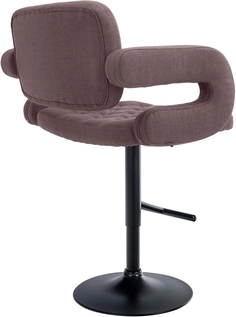 Sgabello Dublin in tessuto marrone,nero