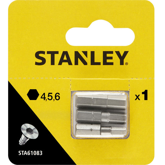 piranha/stanley x61083 3 inserti mm.25 es. 4-5-6 cod:ferx.32962