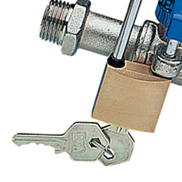 Rubinetto portagomma a sfera con lucchetto