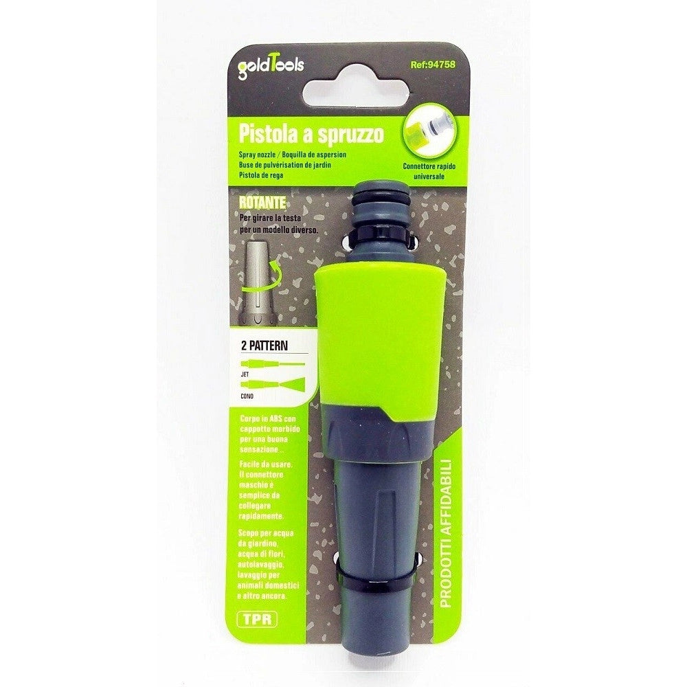 Trade Shop - Lancia Pistola Spruzzo Per Irrigazione Giardino Con Innesto Rapido 2 Getti 94758 -