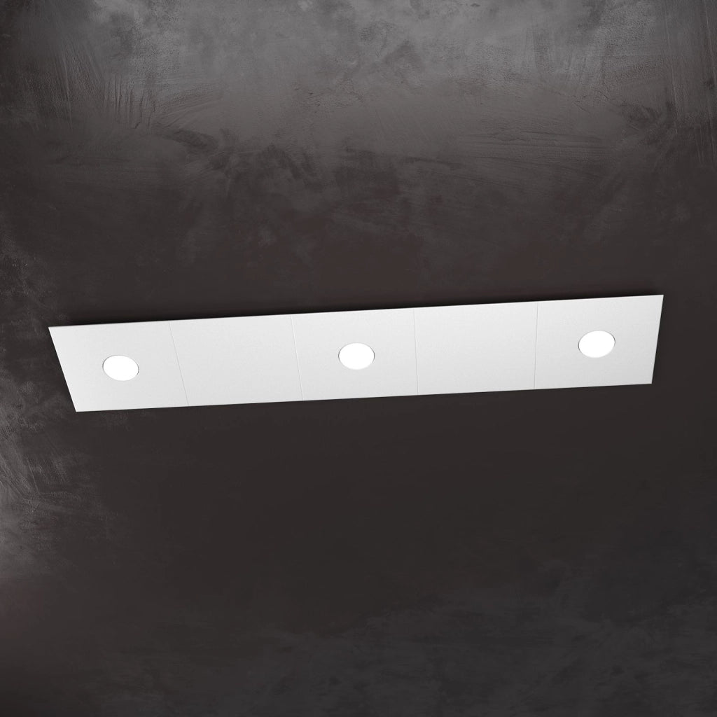 ECCENTRIC APPLIQUE-PLAFONIERA 3 LUCI + 2 DECORATIVO GRIGIO 1156-3L2D-GR
