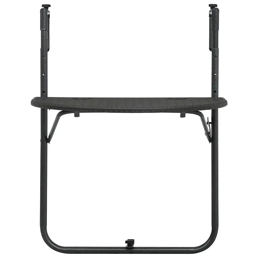 Tavolo da Balcone Pensile Marrone 60x64x83,5cm Plastica Rattan