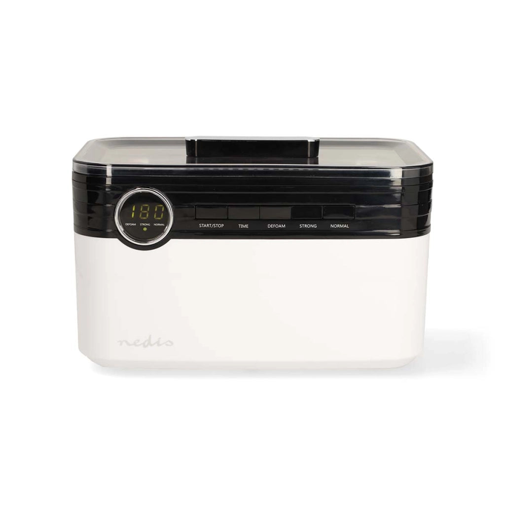 Pulitore Gioielli 1800 ml LED a ultrasuoni con Timer Bianco Nedis