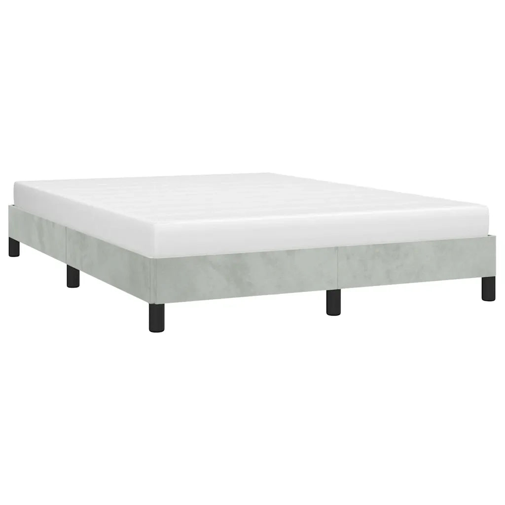 Struttura letto senza Materasso Grigio Chiaro 137x190 cm Velluto integrale 347006