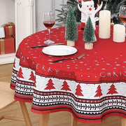 Tappeto per tavola di Natale, impermeabile, tovaglie per tavola, decorazione di Natale, tovaglia per tavola, con albero di Natale, 60 gradi di circonferenza