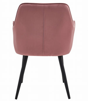 Sedia VALORA LUKK - Elegante velluto rosa per soggiorno, cucina, sala da pranzo x 2