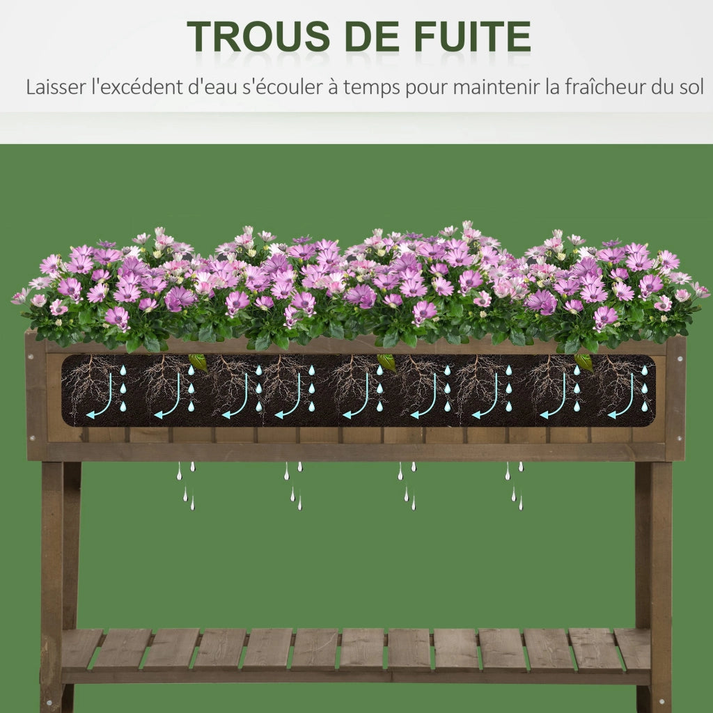 Fioriera da Giardino con Ripiani ¨C zephmum ¨C Legno di Pino 110x46x76 cm