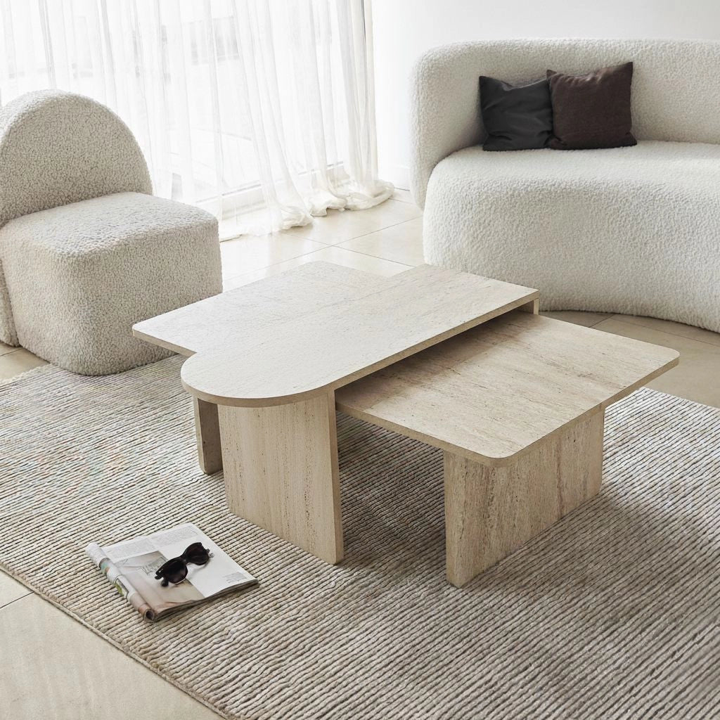 Set di tavolini in legno "Paris" 105 x 60 x 35 cm - Bronzo