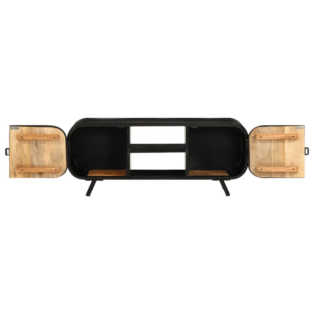 Mobile Porta TV 110x30x45 cm in Legno Massello di Mango Grezzo 328414