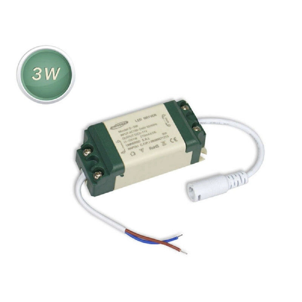 Trade Shop - Driver Alimentatore Led Trasformatore 3 7 12 18 24 W Stabilizzato Corrente Faro -