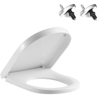 Sedile wc antibatterico soft chiusura rallentata facile sgancio