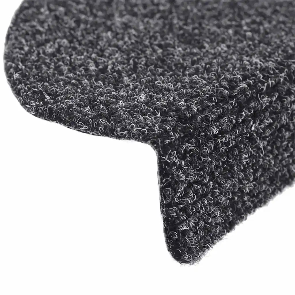 Tappetini Autoadesivi per Scale 30 pz Grigio Scuro 65x21x4 cm