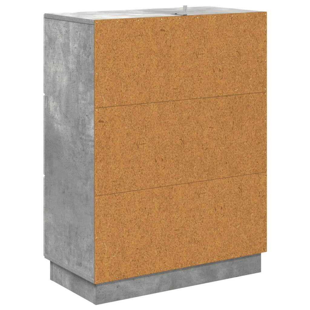 Mobile con Cassetti Grigio Cemento 66 x 34,5 x 87 cm 895298