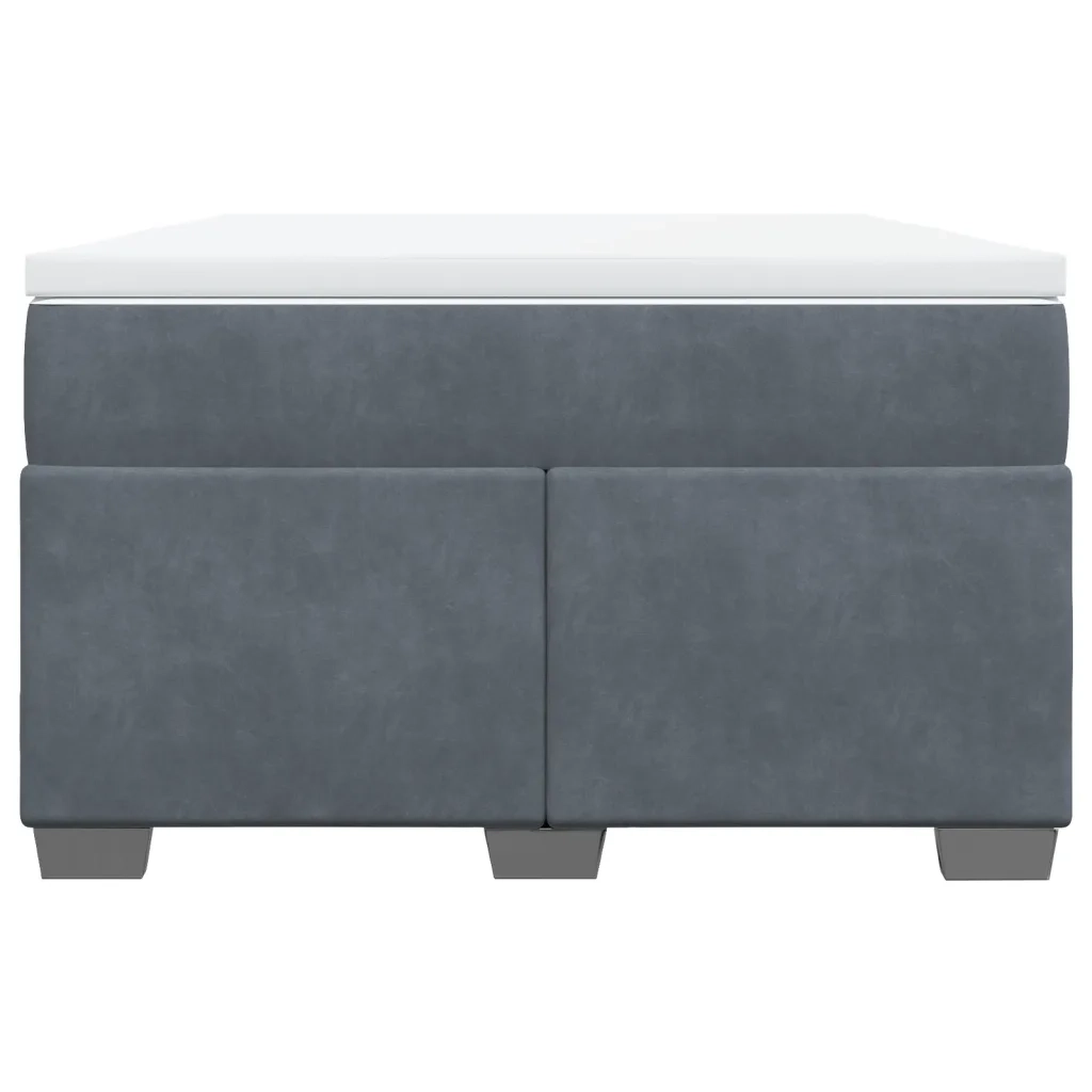Giroletto a Molle con Materasso Grigio Scuro 120x200 cm Velluto 3285276