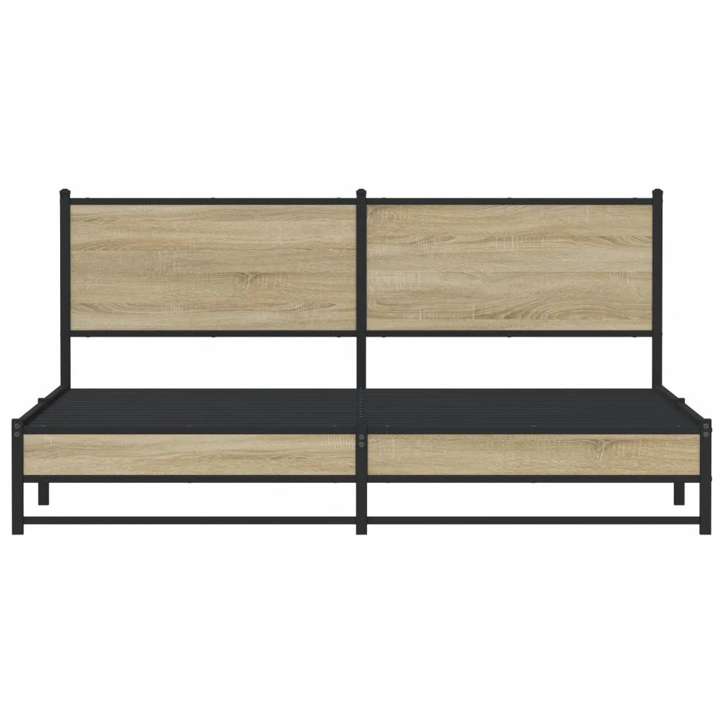 Giroletto senza Materaso in Metallo Rovere Sonoma 180x200 cm