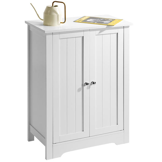 Mobiletto Armadietto Bagno 2 Ante Mobile Armadio in Legno MDF Bianco 60x30x80cm