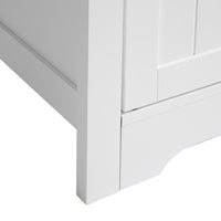 Mobiletto Armadietto Bagno 2 Ante Mobile Armadio in Legno MDF Bianco 60x30x80cm