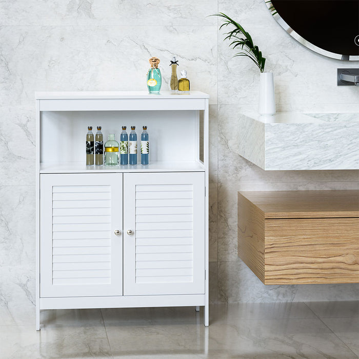 Mobiletto Mobile Armadietto Bagno 2 Ante Arredamento MDF Dimensioni 60x30x80 cm