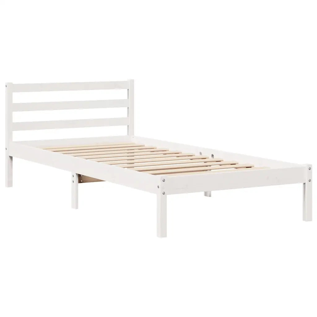 Letto con Libreria senza Materasso 75x190 cm in Legno Pino 3321872