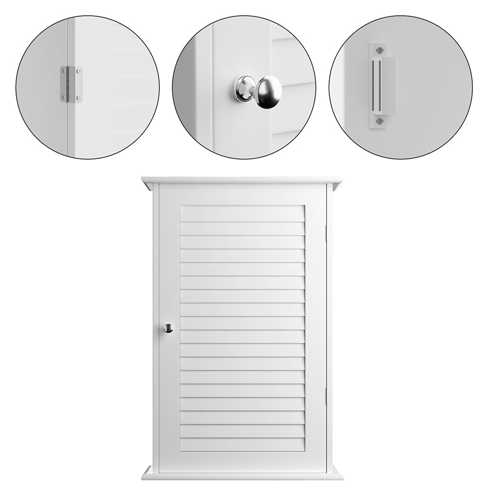 Mobile Mobiletto Bagno Parete Armadio Armadietto Legno Mdf Bianco 40 x 16 x 60cm