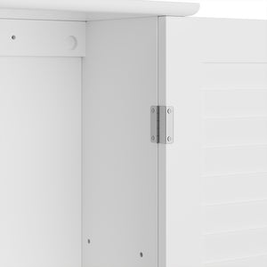 Mobile Mobiletto Bagno Parete Armadio Armadietto Legno Mdf Bianco 40 x 16 x 60cm