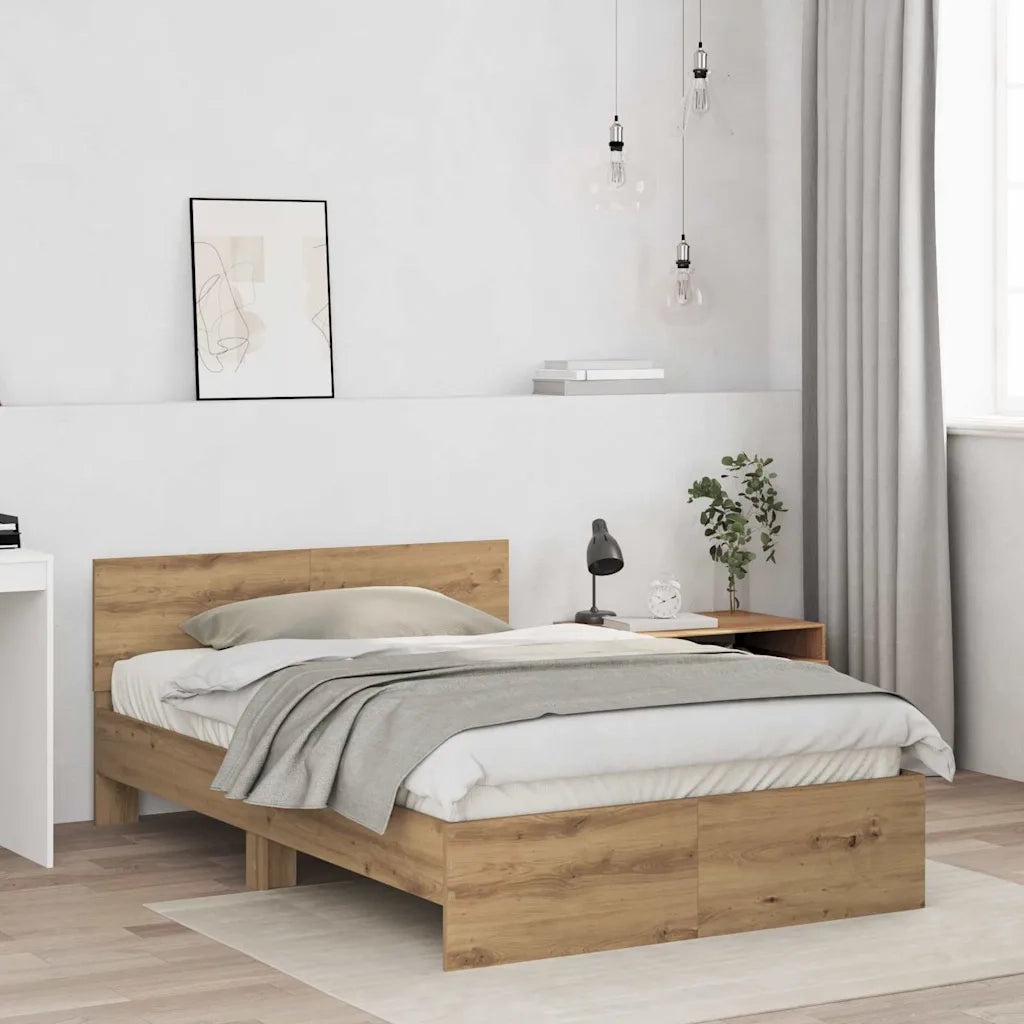 Struttura del letto Rovere artigianale 193 x 125 x 70 cm