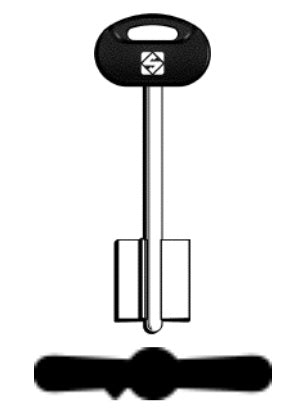 SILCA CHIAVE DOPPIA MAPPA 5MT9BP TESTA PLASTICA confezione da PEZZI 5